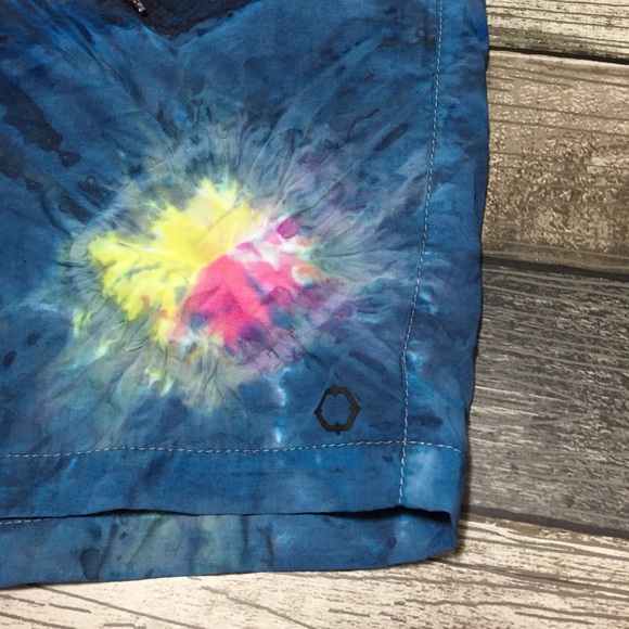 Empyre Tie Dye Swim Trunks Men’s M (Inseam 8) Lined Drawstring - Picture 8 of 11